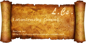 Latosinszky Csepel névjegykártya
